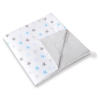 MEGA SET: Kids Teepee tent + playmat + pillows + decorative feathers- Stars blue-Gray/Gray