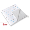 MEGA SET: Kids Teepee tent + playmat + pillows + decorative feathers- Stars blue-Gray/Gray