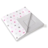 MEGA SET: Kids Teepee tent + playmat + pillows + decorative feathers- Stars pink-Gray/Gray