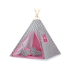 Mega Set: Teepee tent+playmat+pillows - Chevron black/ pink