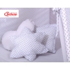 Mega Set: Teepee tent+playmat+pillows - Gray flowers