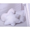 Mega Set: Teepee tent+playmat+pillows - Gray flowers