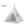 MINI Set: Teepee tent for kids + play mat+ decorative feathers -gray