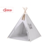 MINI Set: Teepee tent for kids + play mat+ decorative feathers -gray