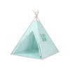 MINI Set: Teepee tent for kids + play mat+ decorative feathers - mint