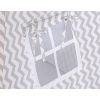 MINI Set: Teepee tent for kids + play mat + decorative feathers- Chevron Gray
