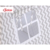 MINI Set: Teepee tent for kids + play mat + decorative feathers- Chevron Gray