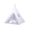 MINI Set: Teepee tent for kids + play mat + decorative feathers- Gray arrows