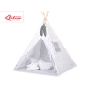 MINI Set: Teepee tent for kids + play mat + decorative feathers- Gray arrows