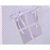 MINI Set: Teepee tent for kids + play mat + decorative feathers- Gray flowers
