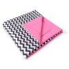 MINI Set: Teepee tent for kids + play mat - Chevron black/ pink