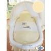 Moses Basket on Wheels - Wicker crib with hood- Donkey Luca cream