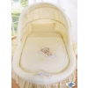 Moses Basket on Wheels - Wicker crib with hood- Good night cream
