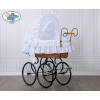 Moses Basket Retro Vintage wicker crib Charlotte - White