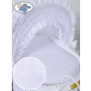 White Moses Basket in Retro Style Wicker Crib Charlotte