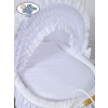 White Moses Basket in Retro Style Wicker Crib Charlotte