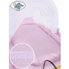 Moses Basket/Retro wicker crib Christine - White - pink