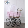 Moses Basket/Retro wicker crib Christine - White - pink