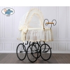 Retro vicker moses basket with wheels