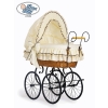 Moses Basket/Retro wicker crib Emma - Cream
