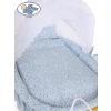 Moses Basket Vintage Retro wicker crib Jasmine - White - blue with lace