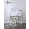 Retro wicker crib Sisi - White