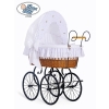 Moses Basket/Retro wicker crib Sisi - White