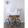 Moses Basket/Retro wicker crib Sisi - White