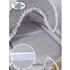 Moses Basket/Retro wicker crib Victoria- Gray