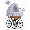 Moses Basket/Retro wicker crib Victoria - Gray