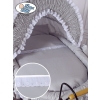Moses Basket/Retro wicker crib Victoria - Gray