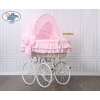 Moses Basket/Retro wicker crib Victoria - Pink