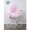 Moses Basket/Retro wicker crib Victoria - Pink