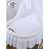 Moses Basket Wicker drape crib Charlotte no 70202White Bedding Set