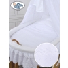 Moses Basket Wicker drape crib Charlotte no 70202White Bedding Set