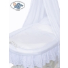Moses Basket Wicker drape crib Sophia White Bedding Set with White Embroidered Lace no 70202-912