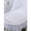 Moses Basket Wicker drape crib Sophia White Bedding Set with White Embroidered Lace no 70202-912