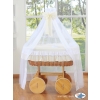 Moses Baskket/Wicker drape crib Deluxe- Bellamy cream