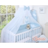 Mosquito net for baby chiffon - Hanging Hearts blue flowers