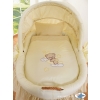 My Sweet Baby Moses Wicker Crib with Hood - Good Night cream