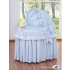 My Sweet Baby Moses Wicker Crib with Hood - Little Prince/Princess blue