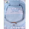 My Sweet Baby Moses Wicker Crib with Hood - Little Prince/Princess blue