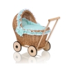 Natural Wicker and Wood Retro Style New Doll Pram -1034