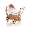 Natural Wicker and Wood Retro Style New Doll Pram -516
