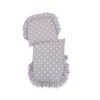 Natural Wicker and Wood Retro Style New Doll Pram  Bedding Set White Dots on Gray