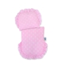 Natural Wicker and Wood Retro Style New Doll Pram  Bedding Set White Dots on Pink