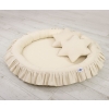 Nest with flounce - beige