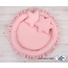 Nest with flounce - pastel pink