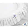 Nest with flounce - white