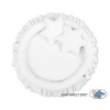 Nest with flounce - white